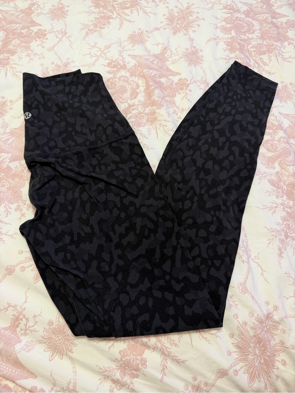 lululemon athletica Black High-Rise Patterned Workout Leggings